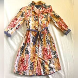 Tommy Hilfiger Floral Button-Up Dress with Belt